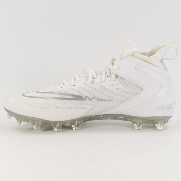 Nike Alpha Huarache 8 Elite \'White Metallic Silver\' CW4440-100 size 15